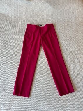 Banana Republic Women's Ryan Straight Leg Hot Pink Lined Dress Pants Size 10